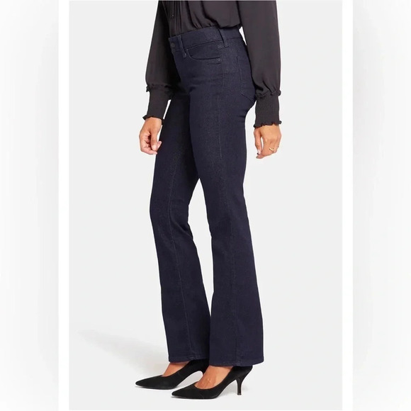 NYDJ Barbara Bootcut High Rise Studded Rhinestone Back Pocket Jeans Size 14P - Picture 2 of 12